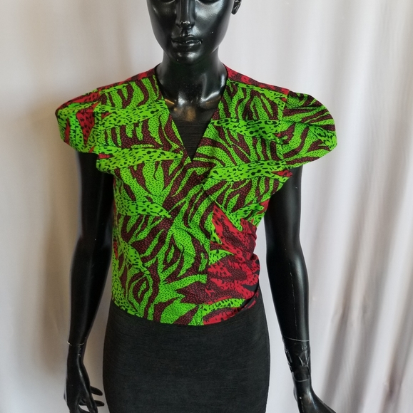 Ankara Wrap Top - Picture 4 of 4